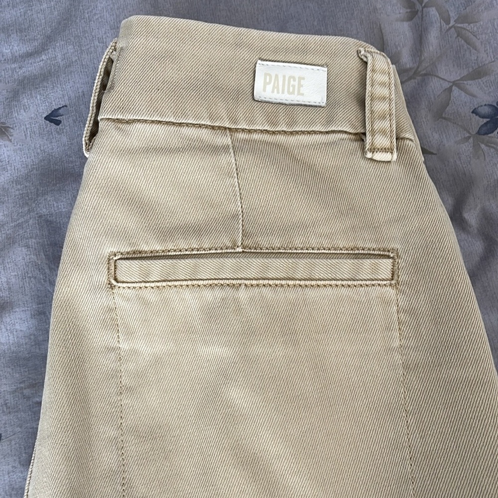 Paige Dion High-Rise Wide- Leg Cargo Jeans